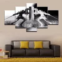 Wall Art Vikings Pictures Home Decor 5 Pieces Legend Of Zelda Canvas Painting Living Room HD Printed Cartoon Game Poster3074