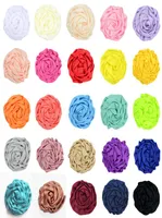 30pcs 3quot DIY Satin Ruffled Rolled Rose Puffy Hair Boutique FlowersFabric Flowers inr Girls Hair Accessories 25 colors to Cho6028205