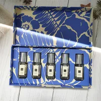 Promotion Jo Malone London Perfume 9ML with 5pcs perfumes Cologne Collection fragrances Hibiscus Orange Blossom Flowers EDP Spray Unise285G