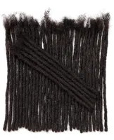 LuxNovolex DreadLock Human Hair 30 Strands 06 cm径幅未処理のバージンフルハンドメイドパーマネントロックナチュラルブラックCO7429871