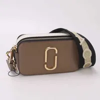 Projektant Marc luksusowy moda jacob torby skórzana torebka torba kamery kolor kontrast mj mały kwadratowy pasek na ramię