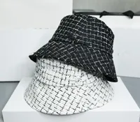 spring Bucket Twill Hat Cap Fashion Stingy Brim Hats Breathable Casual Fitted caps Beanie Casquette black white Highly Quality9593516
