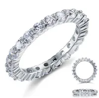 Victoria Wieck Luxury Jewelry Brand Desgin 925 Sterling Silver White Topaz Round Gemstones Women Wedding Engagement Band Ring Gift2440880