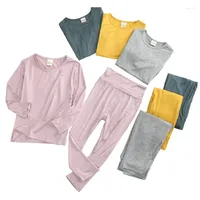 Rompers Children Clothing Suit Spring Autumn Baby Boys Girls Pajamas Set Modal Cotton Long Sleeve T-Shirt Pants Kids Clothes