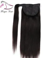 vermagic ponytail Human Hair Hair Remy Strained Ponytail Hairstyle 100g 100 Clature Hair Clip in extensions5090678