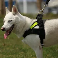Dog Collars Reflective Harness Pets Vest Leads Medium Padded Quick Fit Chest Strap Peitoral De Cachorro Husky Dogs E