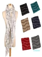 2022 Neck Soft Scarf Shawl Muffler Sunscreen Musical Note Printed Scarves Fashion Accessories CCA10207 60pcs1219328