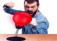 Punching Balls PU Desktop Boxing Ball Stress Relief Inflatable Punching MMA Speed Reflex Training Muay Thai Exercise Sports Fitnes