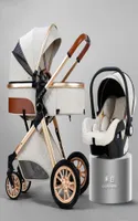 Strollers 2021 Baby Stroller High Landscape 3 In 1 Carriage Luxury Pushchair Cradel Infant Carrier Kinderwagen Car8003815