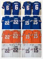 college football Mens Florida Gators Tim Tebow Jerseys 22 Emmitt Smith 6 Jeff Driskel NCAA College Football Jerseys White Blue Orange S-3XL