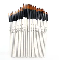 12 Pearl White Rod Pointed Painting Pen Watercolor Pen Brush Set Twocolor Nylon Hair Yuanfeng DIY Acrylic Brush3378875