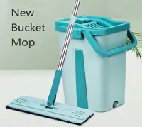 اضغط على ممسحة مع دلو مسطح ذاتي الكلمة MOPS المطبخ أدوات تنظيف المنزل منصات MICROFIBER MOP الرطب أو الاستخدام الجاف 220614