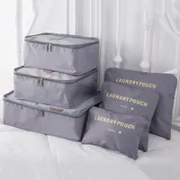 6pcs Set Seyahat Çantası Organizatör Giysileri Bagaj Depolama Çantaları Bavul iç çamaşırı depolama kiti seyahat torbası paketleme küpleri yfat27