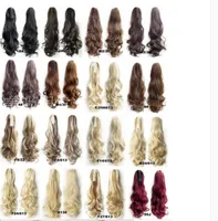 22quot 180g Claw Pony tail Ponytail Clip In On Hair Extension Wavy Curly Style 18 Colors JACEN HAIR