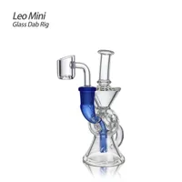 Wholesale 5.51 Inches Leo Mini Glass Dab Rig Water Pipe with Glass Banger