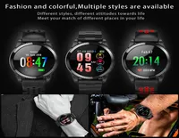 L16 SMART WACK Hjärtfrekvens Blodtryck Mät Sport Fitness Tracker Pedometer Smartwatch Color Screen Band för Android iOS SMA1890292
