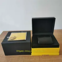 최고 품질의 시계 상자 판매 1884 Navitimer 시계 오리지널 박스 페이퍼 가죽 옐로우 핸드백을위한 슈퍼 아버지 310Z