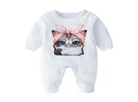 INS Baby Brand Clothes Baby lovely cat Romper Cotton Newborn Baby Girls Boy Spring Autumn Romper Kids Designer Infant foot wra9172647