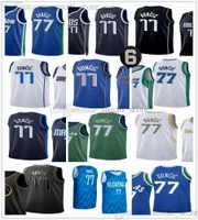2022-23 City Blue 77 Luka Basketball Doncic Jerseys Jason Kidd 5 Dirk Nowitzki 41 해군 진술 화이트 흑인 에디션 남녀 어린이 청소년