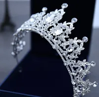 Rhinestone Barrettes Bridal Jewelry Tiara Crystal Princess Crown Headpiece trouwjurk Bridal Hair Accessoires