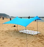 300280200cm Beach Tent Antiuv Support Rod Stability Outdoor Sun Shelter Camping Trips Fishing Backyard Picnic Sunshade Canopy T