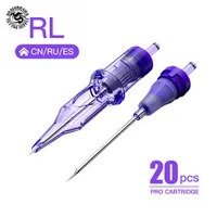 Tattoo Needles Pro Disposable Box of 20pcs Sterile Cartridge for Rotary Pen Round Liner Supplies Makeup Dragonhawk 221122