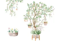 Potted Plant Bonsai Vine Wall Stickers For Home Decor Living Room PVC DIY Decals Mural Decoration7049480