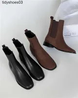 SURES BUTS COWWIDE NOWOŚCI Kobiety Projektanci ROI Style Row Krótkie buty Minimalistyczne sprężyste kolorowe kolory Chelsea Buty Rozmiar 34-39
