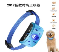Dog Collars Leashes Pet Barkerデジタルディスプレイ充電電気補給防水トレーニングデバイス