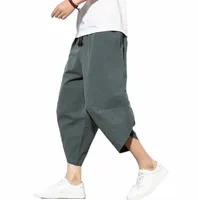 Men039s sous-vêtements thermiques pantalons harem de coton d'été Men de pantalon hip hop décontracté.
