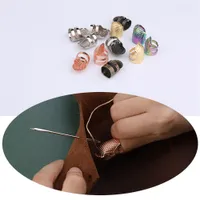 Wholesale Fabric Sewing Sewing Thimble Finger Protector Adjustable Metal Shield Pin Needles Quilting Craft Accessories DIY Tools Needlework 2 Sizes