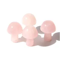 Piedra 2cm mini estatua de hongo decoraci￳n tallada cuarzo a mano curaci￳n pulida cristalina rosa reiki sala de regalo de regalos orn dhgzj