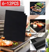 Tools 12PCS Nonstick BBQ Grill Mat 40 33cm Baking Cooking Grilling Sheet Heat Resistance Easily Cleaned Kitchen