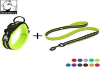 TrueLove Reflexive Soft Dog Collar and Leash Set Nylon Ajustabele Training Esay em suprimentos para animais de estimação 210911