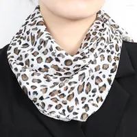 Lenços lenços de moda feminina leopardo lenço macio lenço europeu American Print Small Square Toot