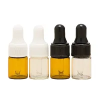 5ML Small Capacity Mini Amber Glass Essential Oil Dropper Bottles Refillable Empty Eye Dropper Perfume Cosmetic Liquid Lotion Sample Storage Container
