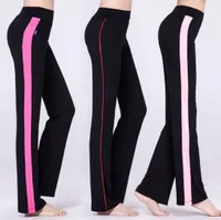 Women039s Pants Capris Indoor Stretch Loose Fitness Straight Side Stripe Long Trousers Absorb Sweat Vent Quickdrying Dance C