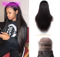 Malaysian Unprocessed Human Hair 360 Lace Frontal Wig Natural Color Silky Straight Adjustable Band Lace Frontal Wigs 1028inch9571074