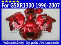7 Gifts Fairings Kit för Suzuki GSX1300R Hayabusa 1996 2007 GSX 1300R 9607 GSX1300R All Glossy Red Fairing BDOY SET SF768519350