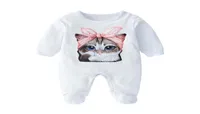 INS Baby Brand Clothes Baby lovely cat Romper Cotton Newborn Baby Girls Boy Spring Autumn Romper Kids Designer Infant foot wra2168538