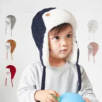 Caps Hut 0-5 Jahre Herbst Winter Baby gestrickt Neue Farben Jungen Mädchen Kinder Wolle Samt verdickte Wärme L221028
