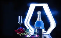 GlowBar Rechargeable Color Flashing Wine Bottle Presenter Champagne Glorifier Display VIP Service Tray Cocktail Holder For NightCl