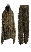Polyester Durable Outdoor Woodland Sniper Camo Ghillie Suit Kit Cloak Outdoor Leaf Camouflage Jungle Hunting Birding suit9624097
