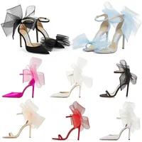 Zapatos de vestir luxurys diseñador sandalias para mujeres tacones altos asimétricos sándalo asimétrico grosgrain fascinador fascinador arco zapatos plataforma