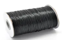 JLB 1 Roll 180m 1mm Whole Fashion Black Waxed cotton Cords fit braceletnecklace DIY Materials Accessories 8450414
