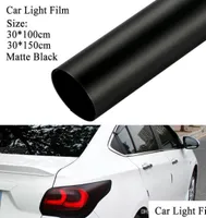 Car Stickers 30X 100Cm Matte Black Tint Film Headlights Tail Lights Car Vinyl Wrap Decals Drop Delivery 2022 Mobiles Motorcycles E2195477