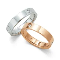 Casal toca atacads Designer Love for Womens mass noivado de luxo de luxo Twoen t letra t anel sem broca Três broca Curved Ring