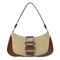 Evening Bags Simple Design Fabric Splicing Armpit Bag Vintage Denim Shoulder High Quality Women Handbag Fashion Casual
