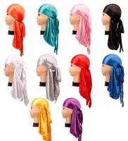 Men039s Silky Durags Bandanas Turban hat Wigs Doo Men Satin Durag Biker Headwear Headband Hair Accessories Extra Long Tail DuR1352372