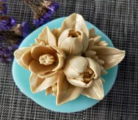 PRZY New silicone flower mold Bouquet of tulips flowers handmade DIY mold for soap making silicone resin clay moulds 210225